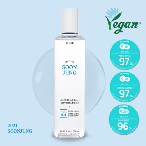 [Etude] Soon Jung PH 5.5 Relief Toner 350ml 2022