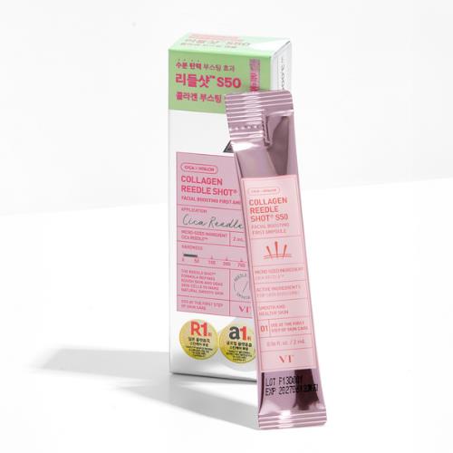 [VT COSMETICS] Collagen Reedle Shot S50 Facial Boosting First Ampoule 2ml*6ea