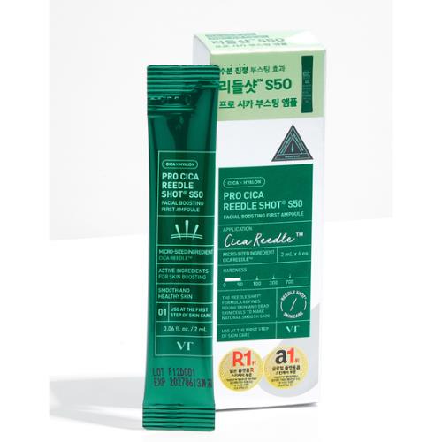 [VT COSMETICS] Pro Cica Reedle Shot S50 Facial boosting First Ampoule 2ml*6ea