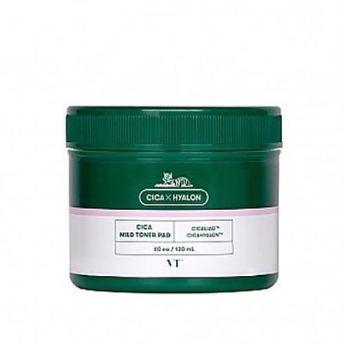 [VT COSMETICS] VT CICA MILD TONER PAD (60ea, 130ml) (EU Package)