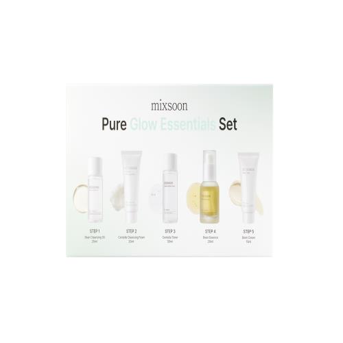 [MIXSOON] Pure Glow Essentials Set (Bean Cream 15ml + Bean Cleansing Oil 20ml + Bean Essence 20ml + Centella Cleansing Foam 20ml + Centella Toner 30ml)
