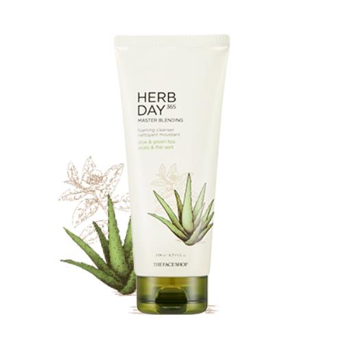 [THEFACESHOP] Herbday 365 cleansing foam Aloe&Green Tea