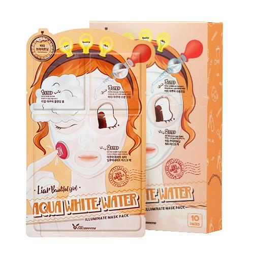 [Elizavecca] AQUA WHITE WATER ILLUMINATE MASK PACK 10 Sheets