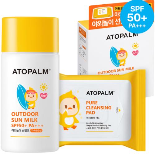 [ATOPALM] Outdoor Sun Milk SPF50+ PA+++ 55g Special Set (Outdoor Sun Milk 55g + Pure Cleansing Pad 62g 30pads)