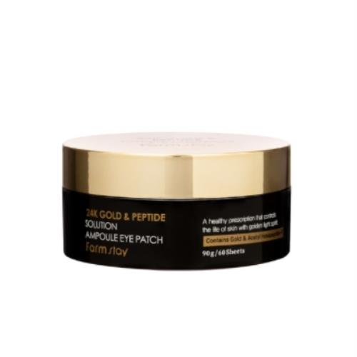 [Farm stay] 24K GOLD & PEPTIDE SOLUTION AMPOULE EYE PATCH (60 sheets)