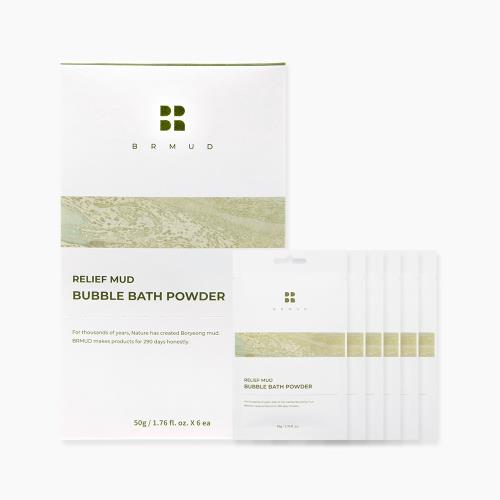 [BR MUD] (6ea) RELIEF MUD  BUBBLE BATH POWDER 300g (50g*6ea)